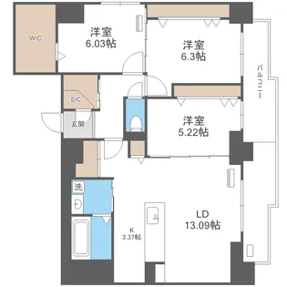 SーRESIDENCE大通公園ADMIRIO【10階】の間取り
