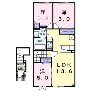 ヴィラ・サルターレ【2階】の間取り