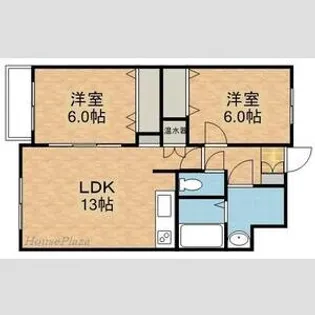フェリーク大曲【302号室号室】の間取り