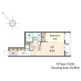 SーRESIDENCE東札幌BLING【208号室】の間取り