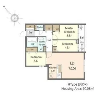 S-RESIDENCE東札幌bling【411号室】の間取り