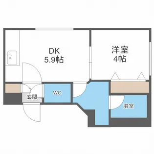 フォーチュンプラスサッポロ【305号室】の間取り
