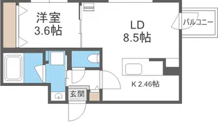 ガーディアン本郷通【401号室】の間取り