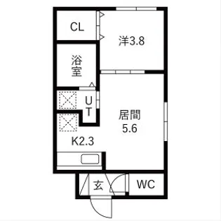 仮)福住1ー1MS【305号室】の間取り