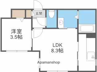 KENT COLLECTION野幌駅前【4階】の間取り
