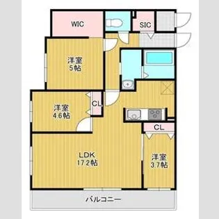 パインハート本通16【403号室】の間取り