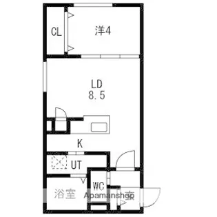 アルファスクエアN2【2階】の間取り