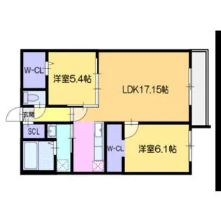 仮)ヴォヤージュ菊水【4階】の間取り