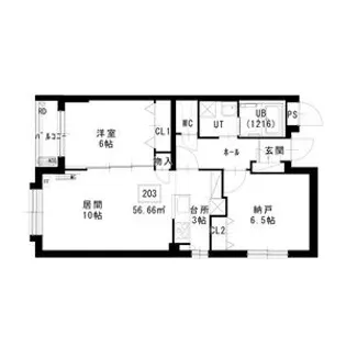 ノヴァ白石ーⅡ【2階】の間取り