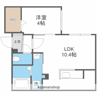 ガルボ北広島【4階】の間取り