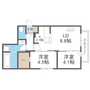 BALBONI山鼻(バルボーニ山鼻)【4階】の間取り