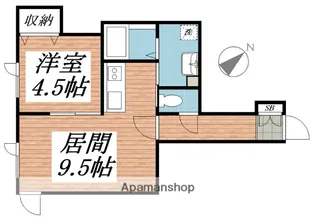 グレイス高砂【106号室】の間取り
