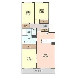 新札幌プレジデントハイム【1階】の間取り