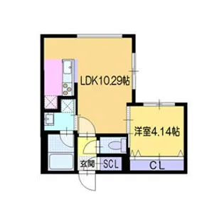 仮)ラ・シュエット栄通B【301号室】の間取り