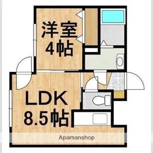 マリオット共栄町【203号室】の間取り
