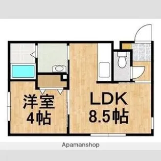 マリオット共栄町【102号室】の間取り