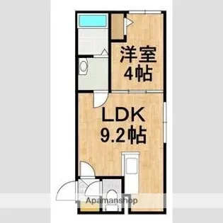 マリオットFビレッジ【102号室】の間取り