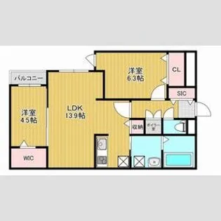 ザ・レジデンス南平岸【206号室】の間取り