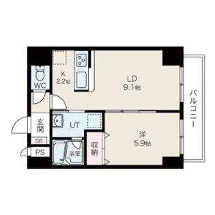 エステラ北5条館【2階】の間取り