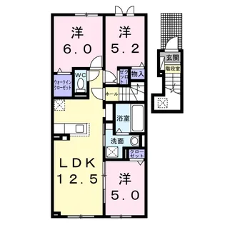 ドリーム江別Ⅱ【2階】の間取り