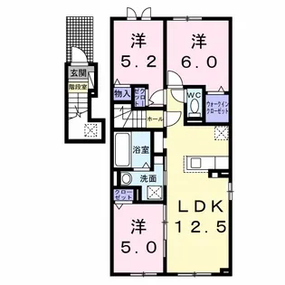 ドリーム江別Ⅱ【2階】の間取り