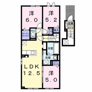 ドリーム江別Ⅱ【2階】の間取り
