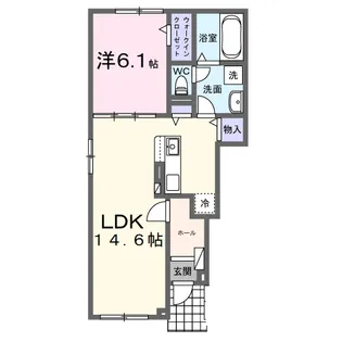 ドリーム江別Ⅰ【1階】の間取り