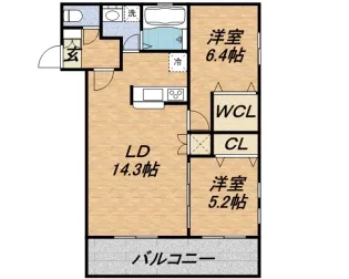 マルシェアンサンブル【3階】の間取り