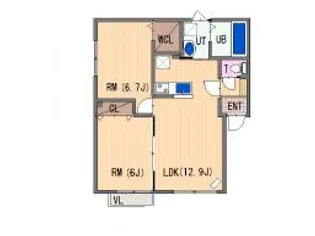 サニータウン ノース館【2階】の間取り