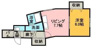 コートロティ大通【1105号室】の間取り