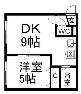 フォレスト南郷【301号室】の間取り