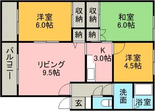 クリスタルサンビレッジG【201号室】の間取り