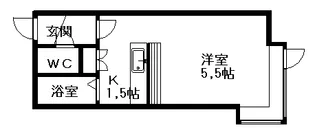 マリオンコート厚別中央【201号室】の間取り