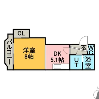 カントリーハイツ【511号室】の間取り