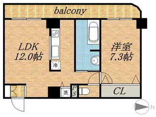 AMSTOWER南6条【18階】の間取り