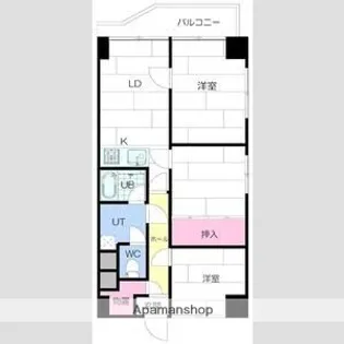 アサヒコーポ【501.号室】の間取り