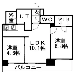 クレジデンス札幌・南4条【00802号室】の間取り