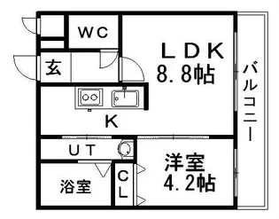 グランドサクセス東札幌【0405号室】の間取り