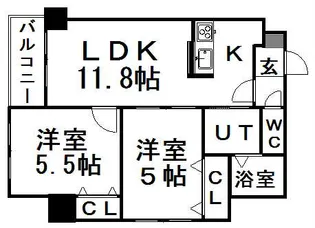 SーFORT東札幌ノルド【3階】の間取り