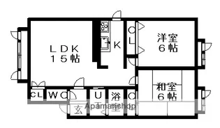 ザ・スペイジーB【2階】の間取り