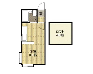 ラガール菊水【201号室】の間取り