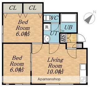 グリーンハイツ【102号室】の間取り