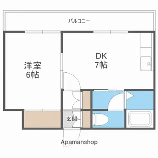 ダイアパレス南3条【304号室】の間取り