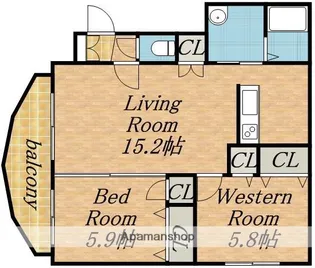 プレミール東札幌【4階】の間取り