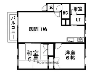 コーポしずかC【201号室】の間取り