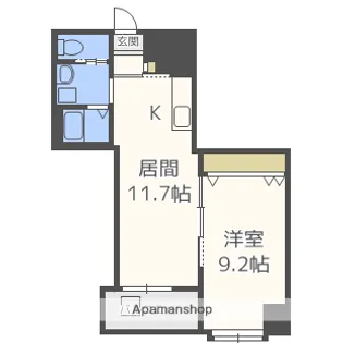 第10北海マンション【206号室】の間取り