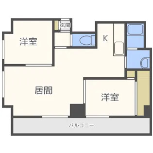 リバーライト菊水【1001号室】の間取り