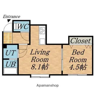 アプレミディ【202号室】の間取り