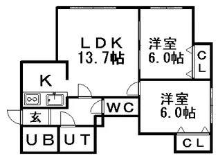 ポラリス【101号室】の間取り