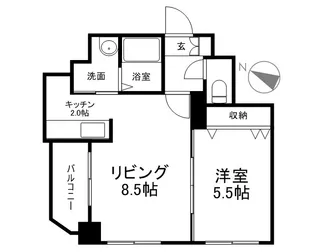 サンフォレスト菊水【8階】の間取り
